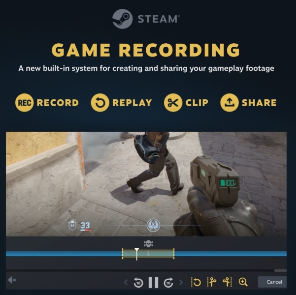 Steam запустив запис ігрових відео — оптимізація для NVIDIA, AMD та Deck, багато режимів