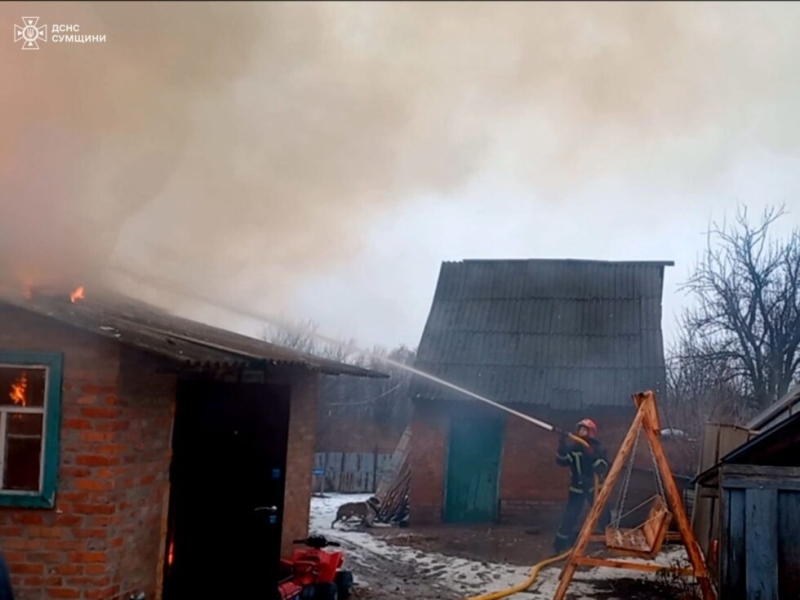 На Сумщині під час пожежі вагітна мати не розгубилась та врятувала трьох дітей (ВІДЕО)